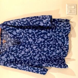 J Jill linen 3/4 sleeve top
